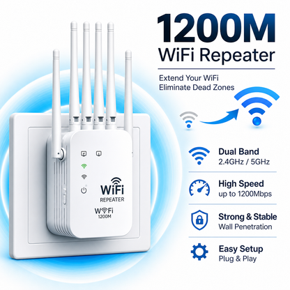 📡 WiFi Extender Pro — Supports 45 Devices | 6 Antennas 🔥
