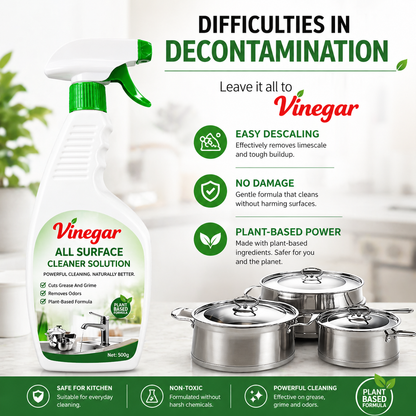 🍃 Vinegar Kitchen Cleaner – Deep Clean in 5 Min🔥