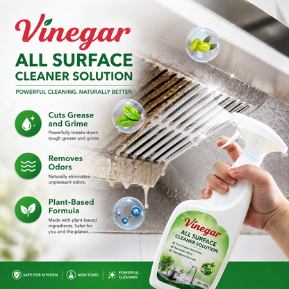 🍃 Vinegar Kitchen Cleaner – Deep Clean in 5 Min🔥