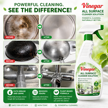 🍃 Vinegar Kitchen Cleaner – Deep Clean in 5 Min🔥