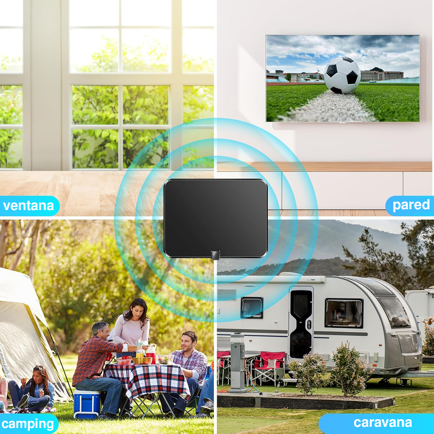 📡 Antena 4K Interior – Canales HD Sin Suscripción 🎬