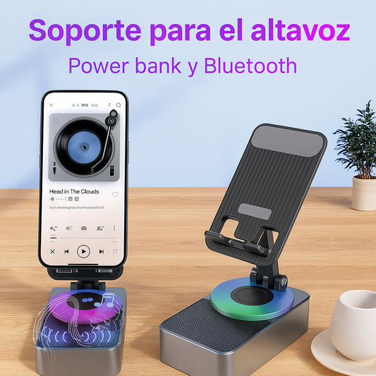 📱 Soporte con Altavoz & Cargador 🎶