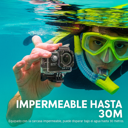 AquaGo 4K Action Cam – Sumergible y Multifuncional