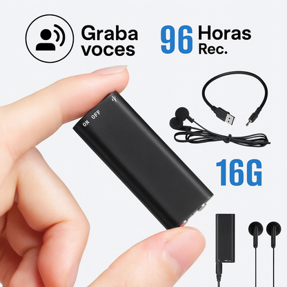 Grabadoras de Voz Mini 16 GB 🎵